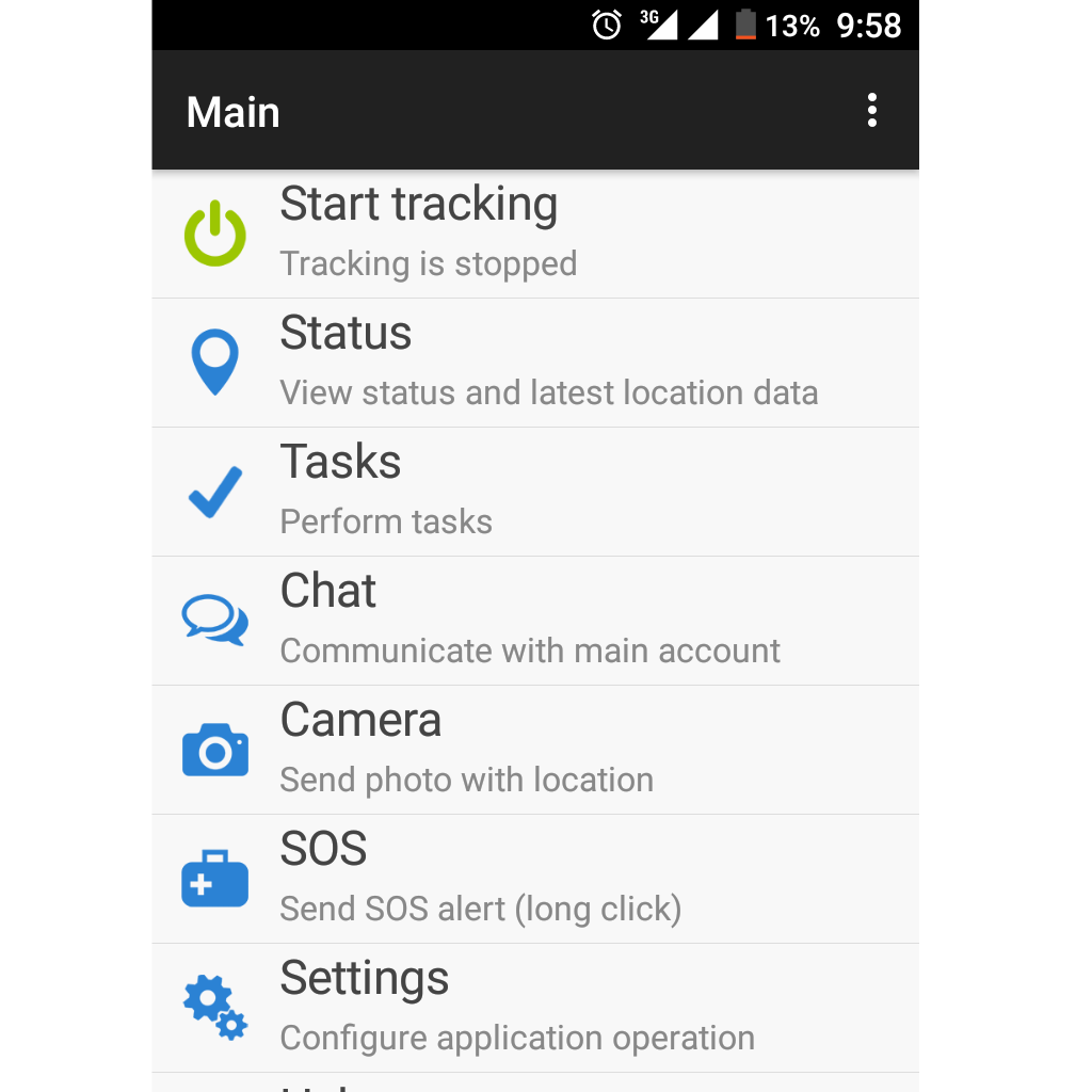 GPS мониторинг через мобильное приложение<br>